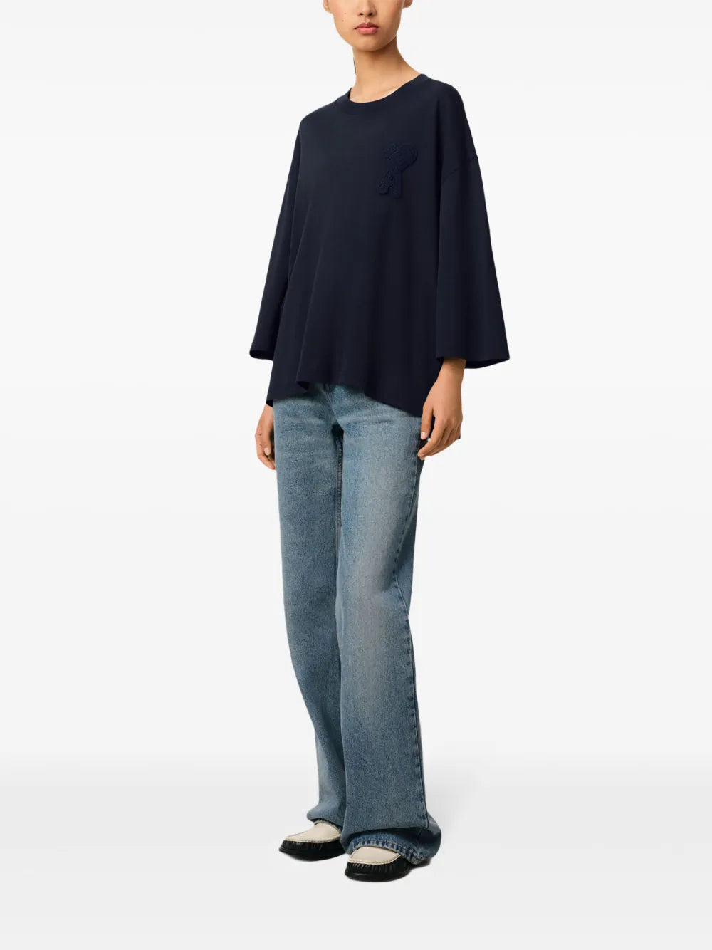 T-shirts Woven Ami de Coeur T-shirt Ami PARIS Dark blue Femme