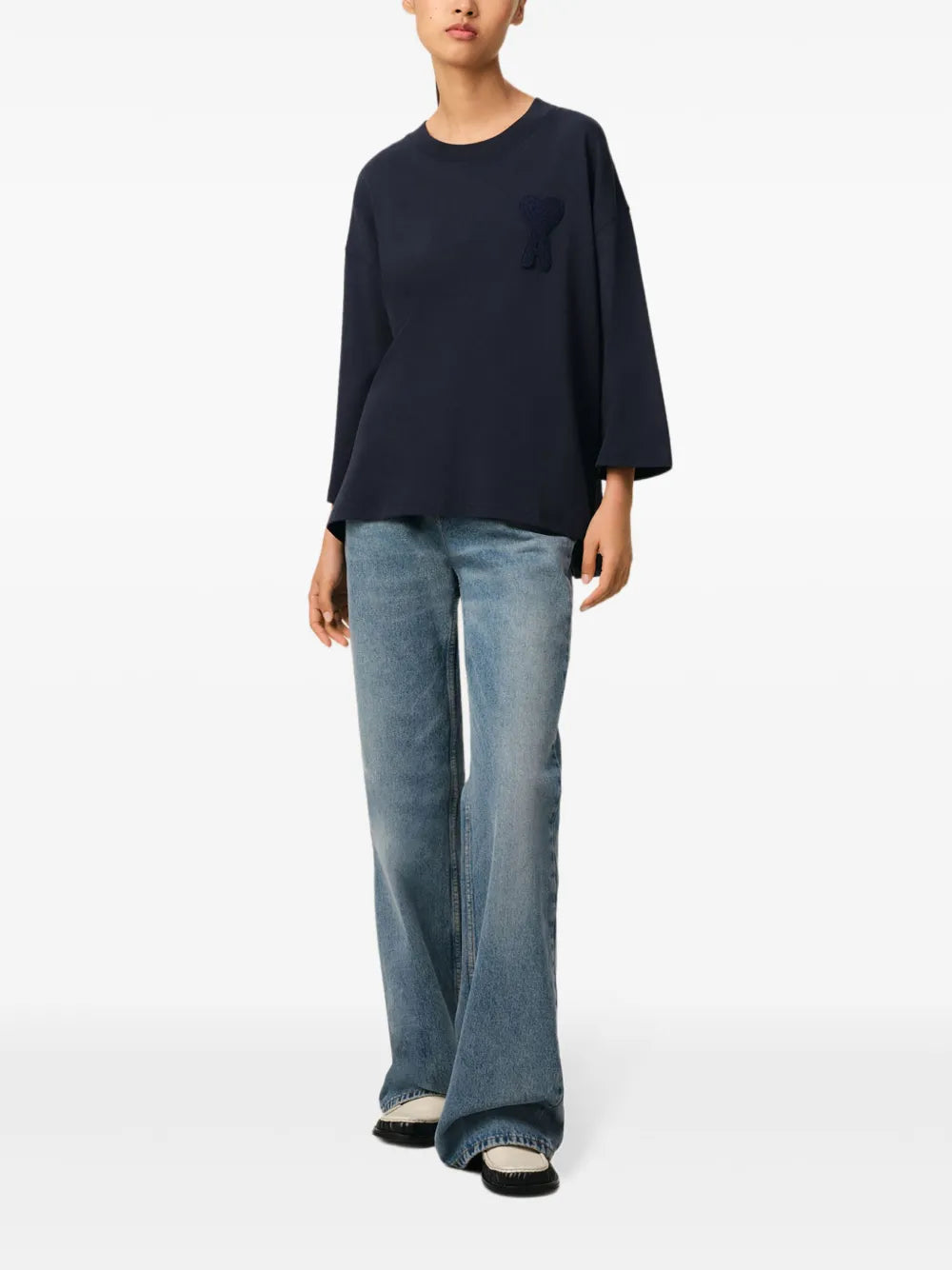 T-shirts Woven Ami de Coeur T-shirt Ami PARIS Dark blue Femme