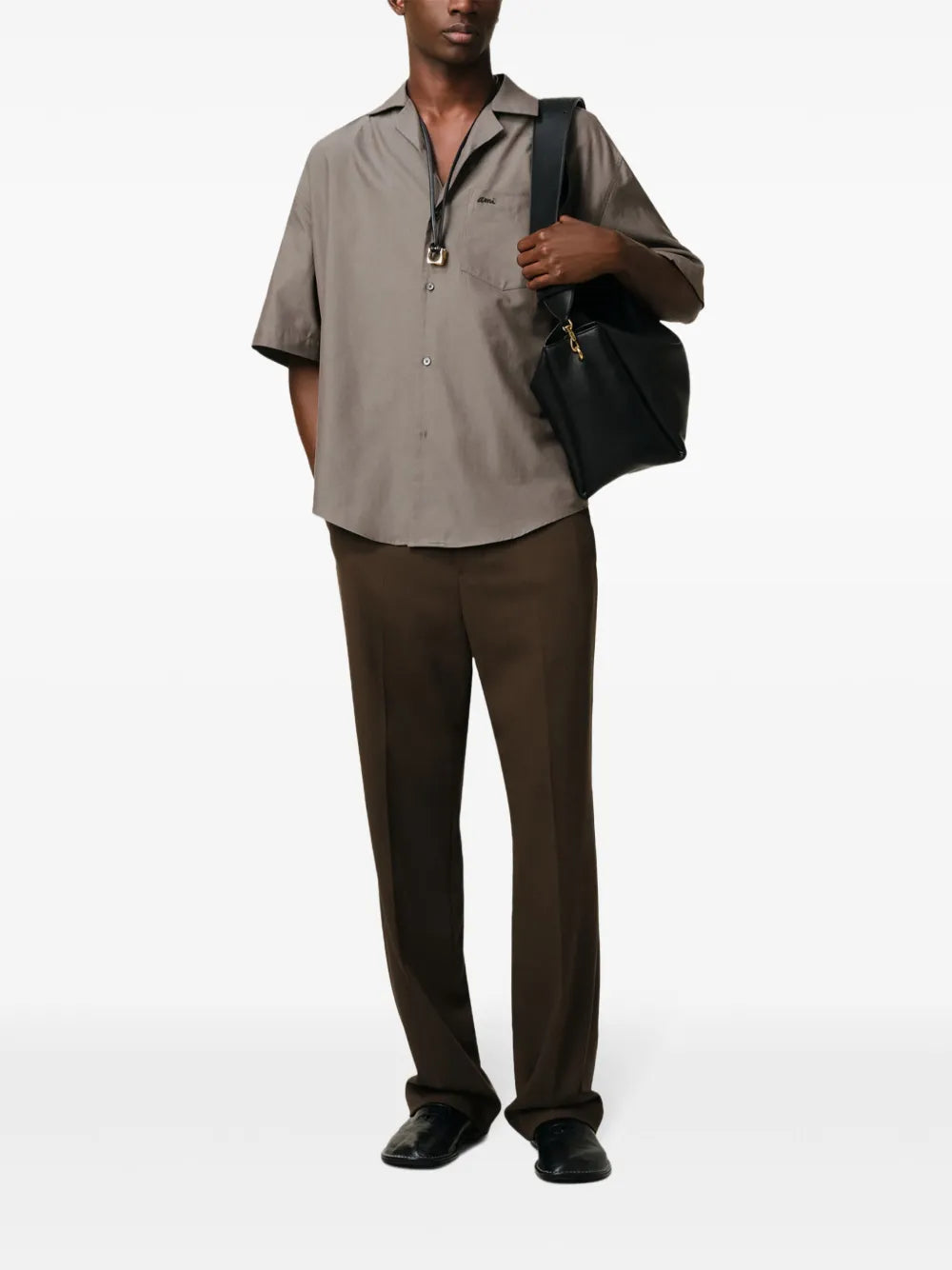 Chemises Chemise Boxy Ami PARIS Kaki Homme