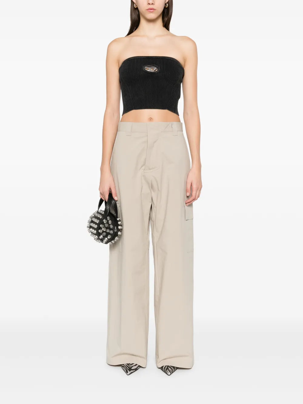 Tops M-clarksvillex Crop Top Diesel Black Femme