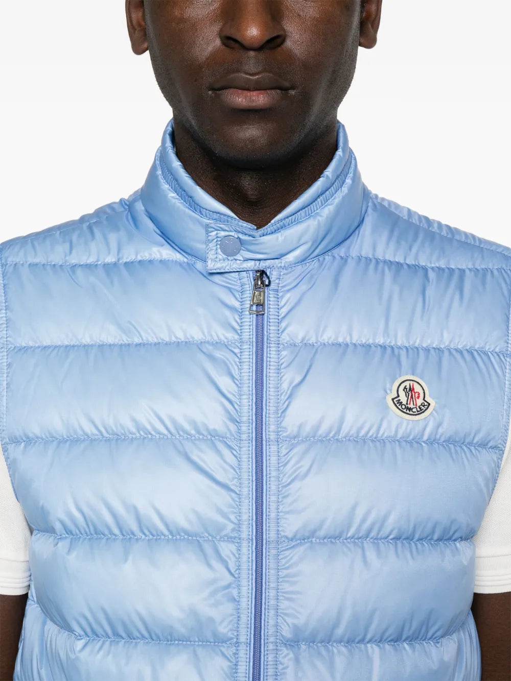 Giacche Giubbino Puffer Senza Maniche Gui Moncler Blu Homme