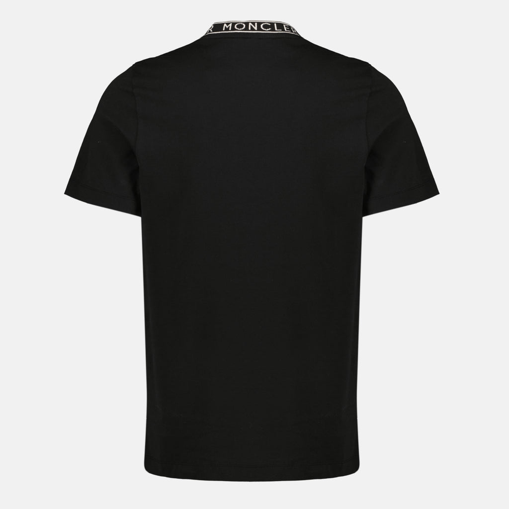 Imagen de la camiseta de logo negro de la marca Moncler para hombre - Temporada Primavera-Verano 2026 - Vista trasera