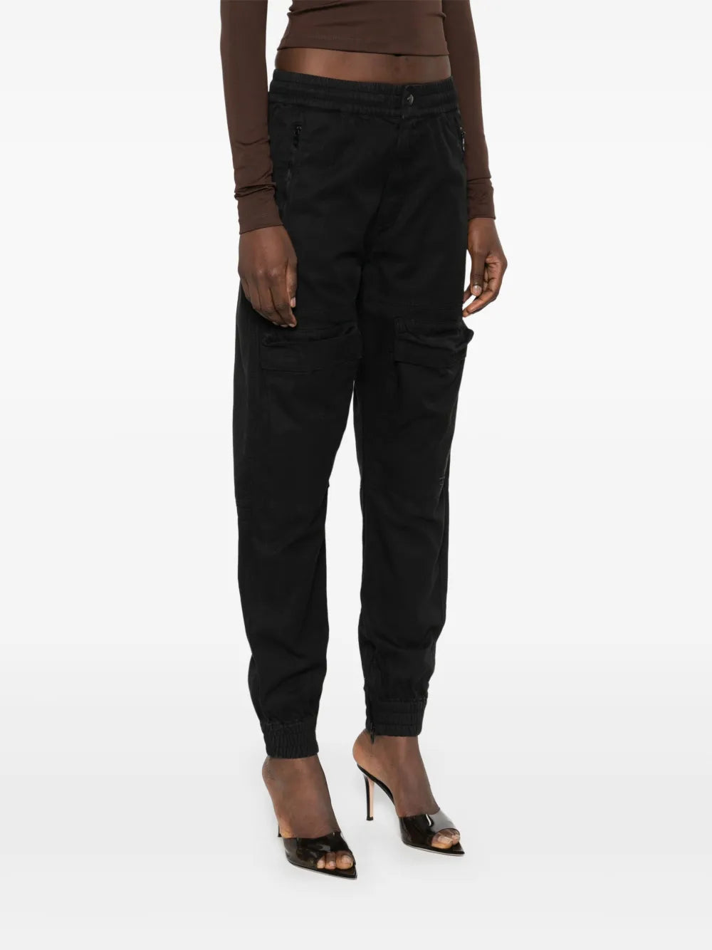 Pantalones Cargo Jean P-Ride-Q3 Diesel Negro Mujeres