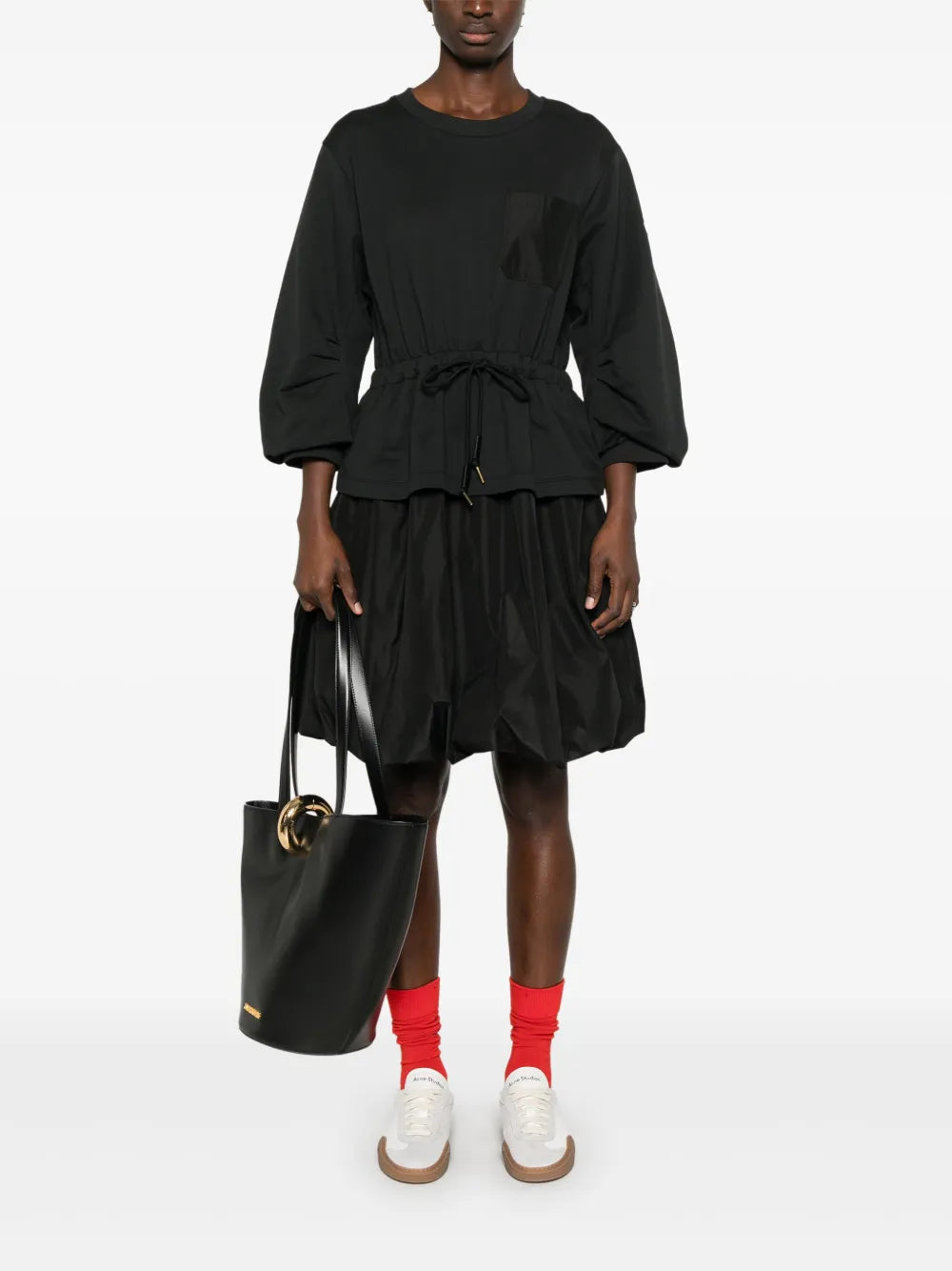 Abiti Abito bi-materico Moncler Nero Femme