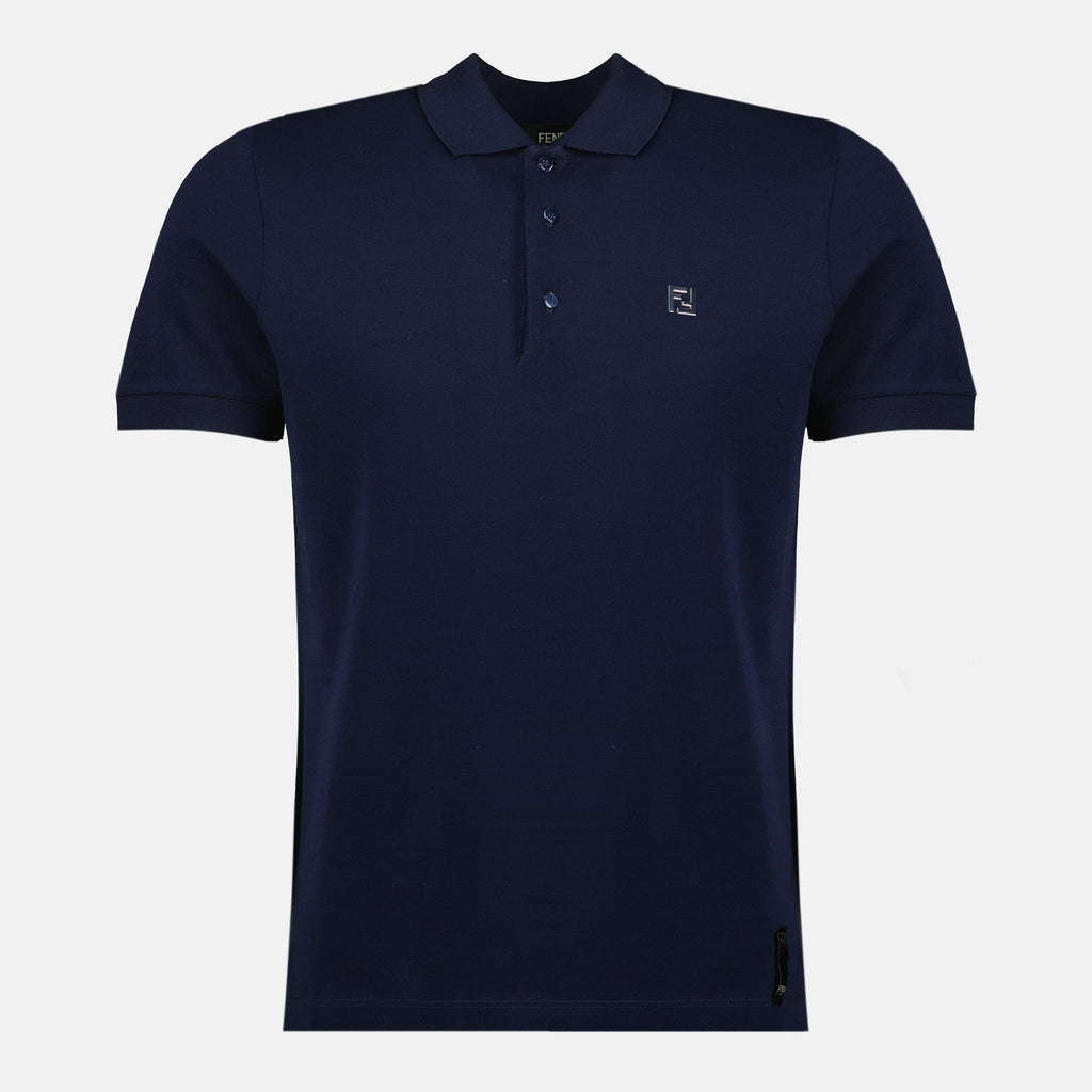 Polos Polo en coton Fendi Bleu foncé Homme