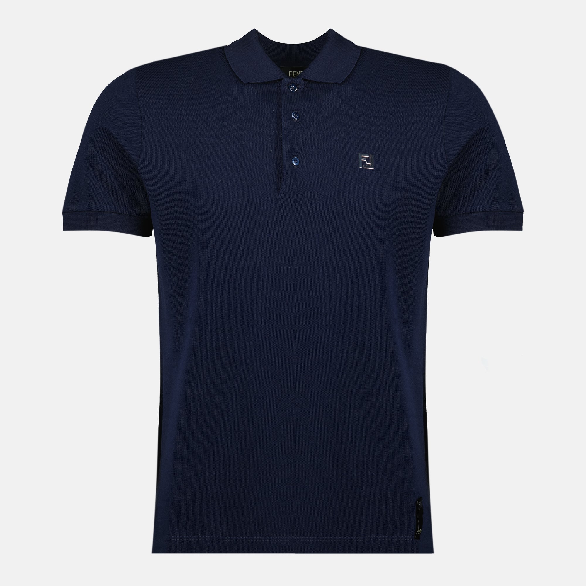 Polos Polo en coton Fendi Bleu foncé Homme
