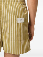 Shorts Gestreifte Shorts Ami PARIS Khaki Unisex