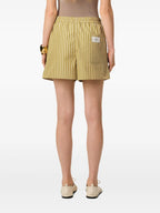 Shorts Gestreifte Shorts Ami PARIS Khaki Unisex