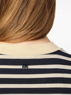 T-shirts Striped T-shirt Ami PARIS Dark blue Unisex