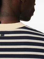 T-shirts Striped T-shirt Ami PARIS Dark blue Unisex