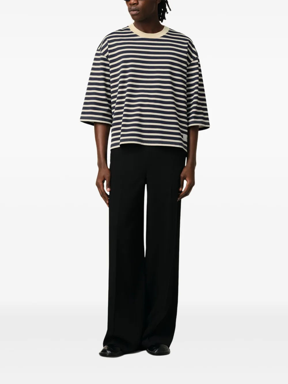 T-shirts Striped T-shirt Ami PARIS Dark blue Unisex