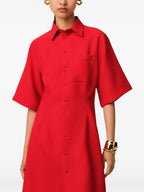 Vestidos Vestido Camisa en Lana Ami PARIS Rojo Femme
