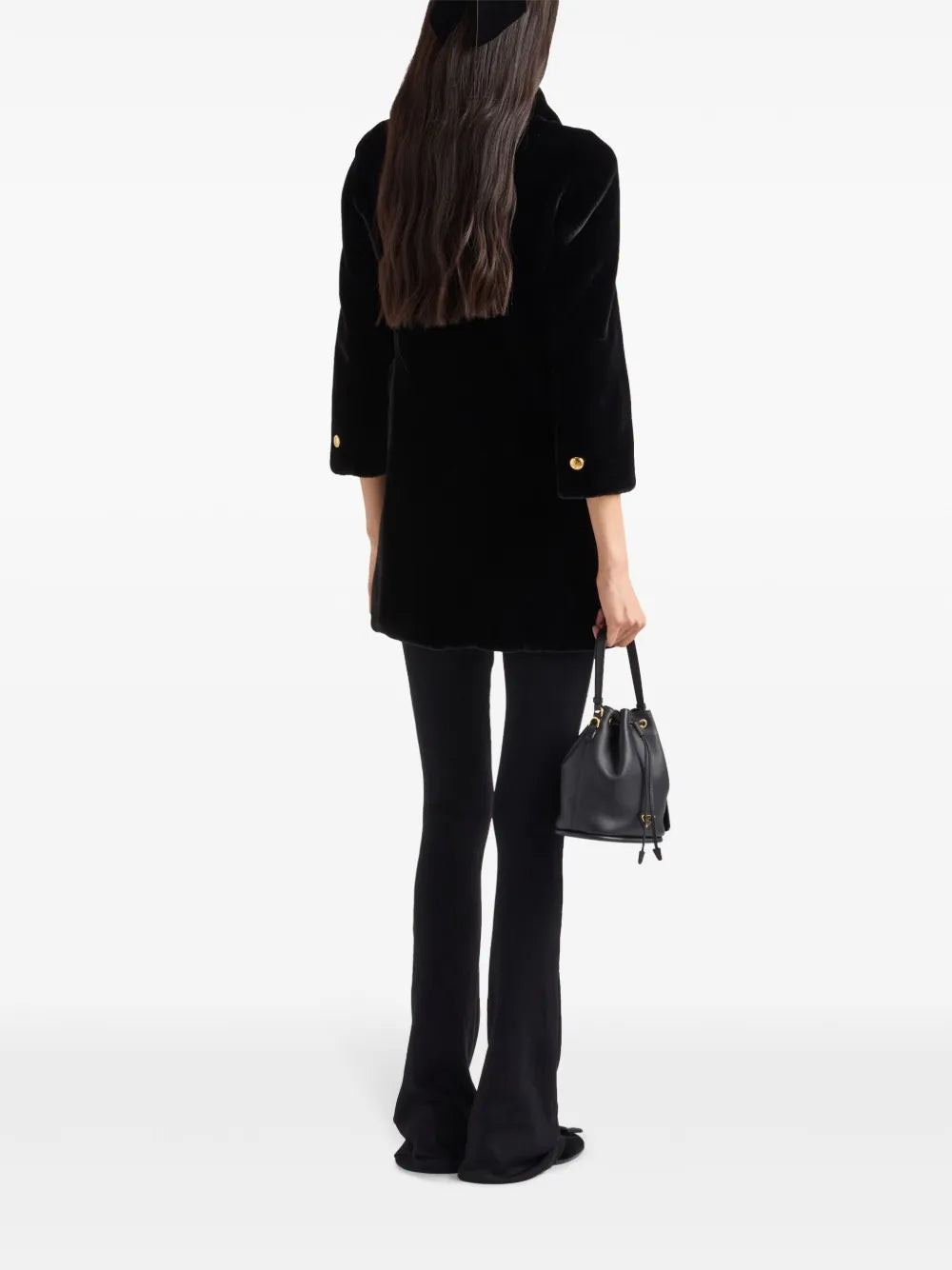 Mäntel Faux-Fur-Mantel Prada Schwarz Femme