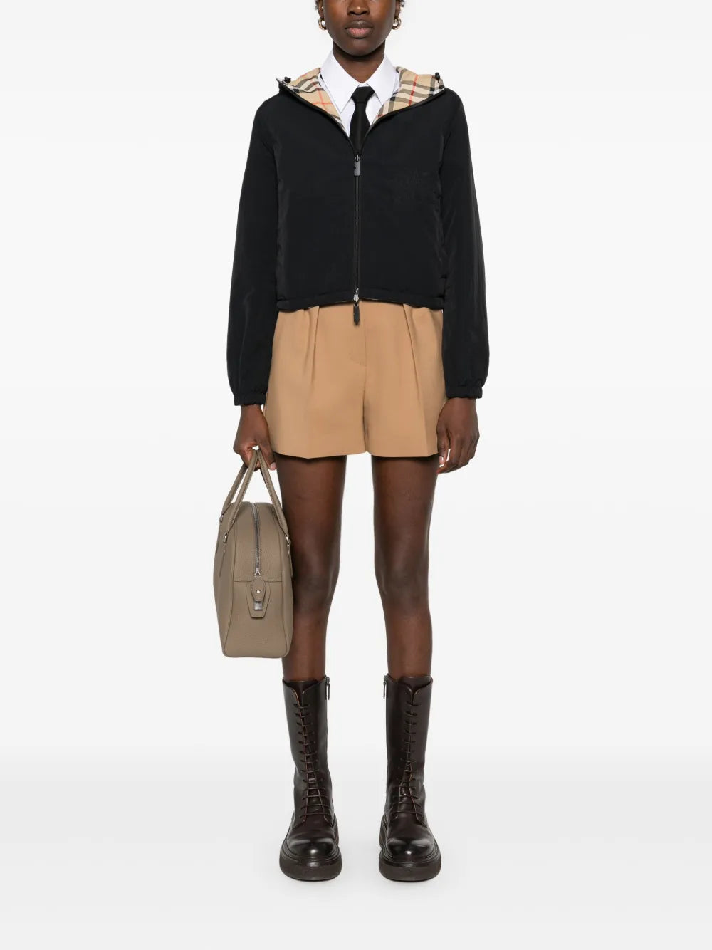 Vestes Veste réversible à carreaux Burberry Beige Femme