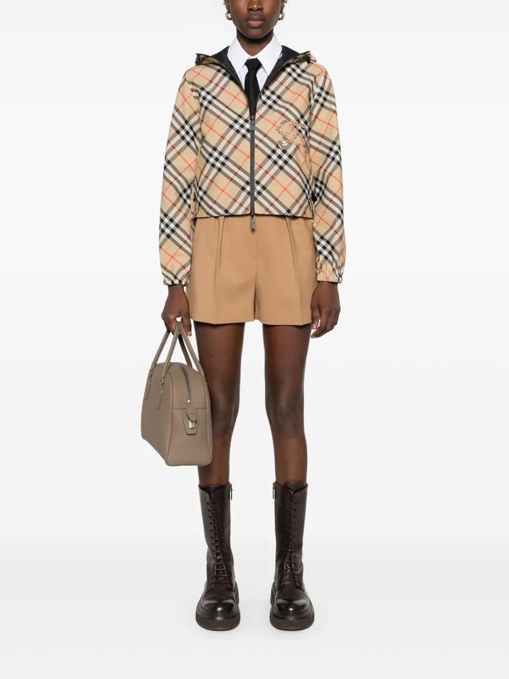 Vestes Veste réversible à carreaux Burberry Beige Femme