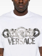 티셔츠 메두사 온 체인 티셔츠 Versace 하얀색 Homme