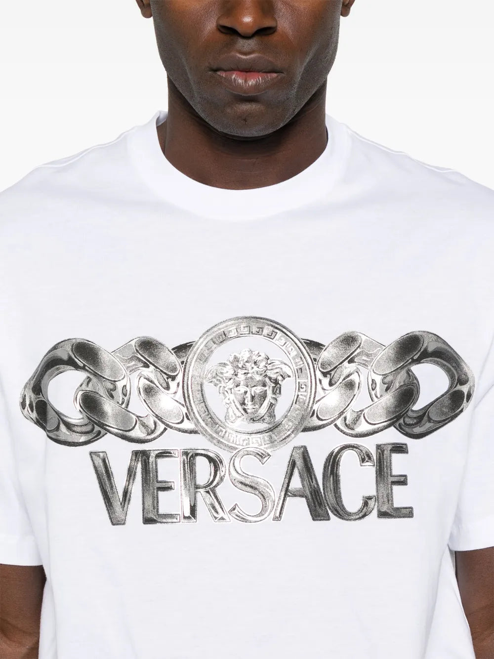 티셔츠 메두사 온 체인 티셔츠 Versace 하얀색 Homme