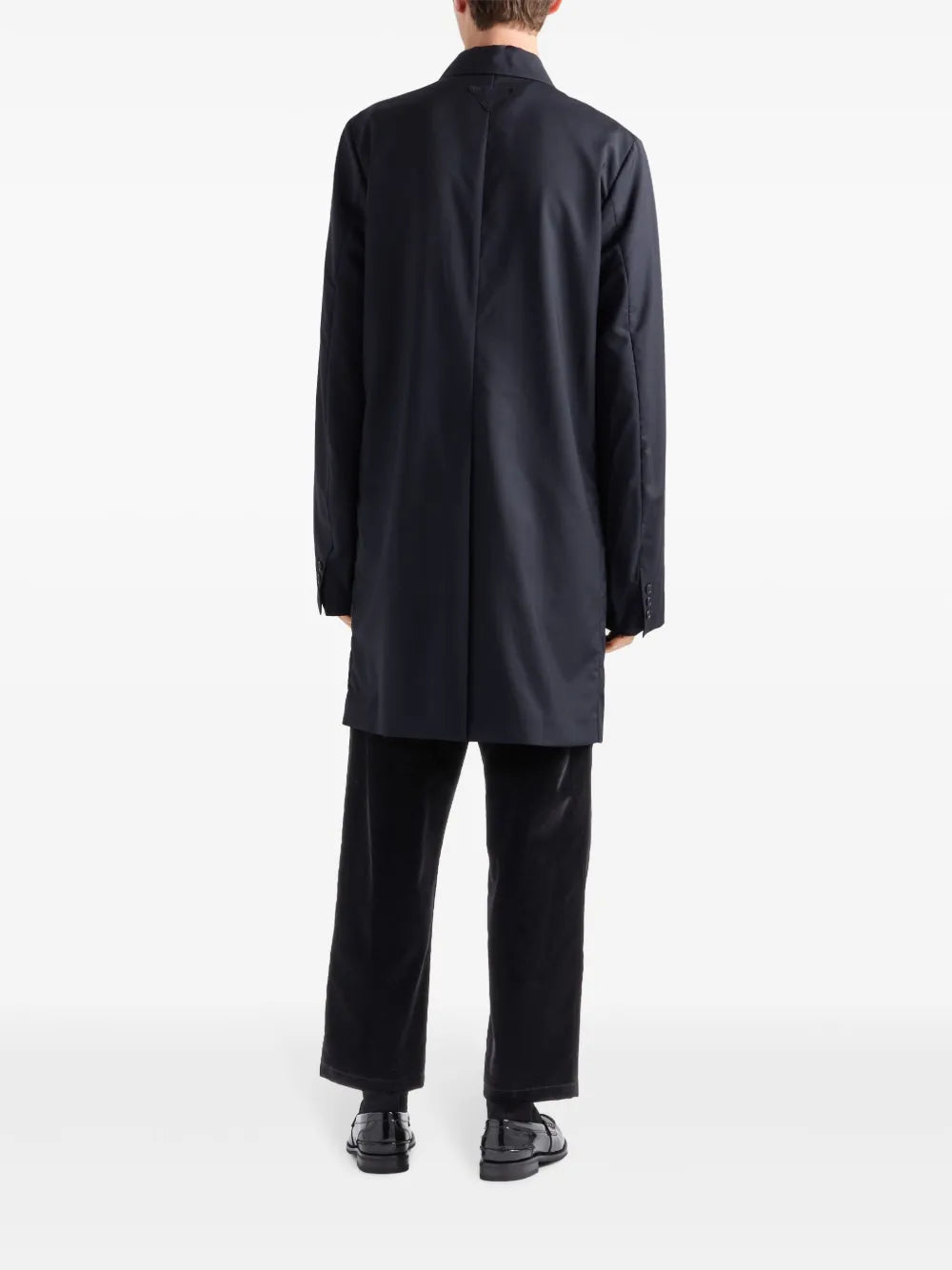 Pantaloni Jeans in Denim di Velluto Prada Nero Homme