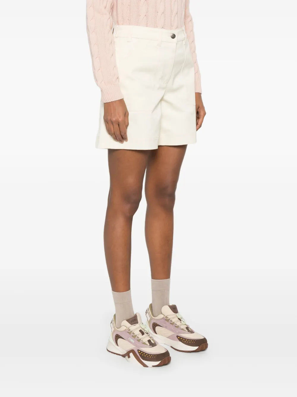 Shorts Gabardine Bermuda Moncler Beige Femme