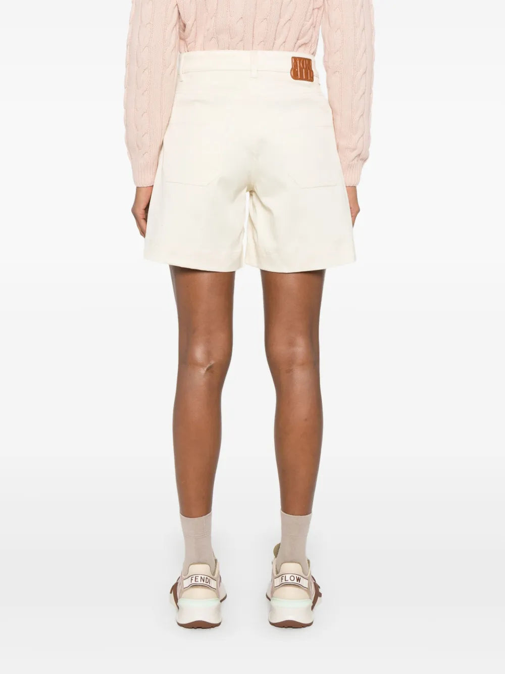 Shorts Gabardine Bermuda Moncler Beige Femme
