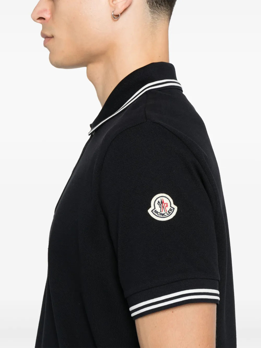 Polo shirts Striped Trim Polo Moncler Dark blue Homme