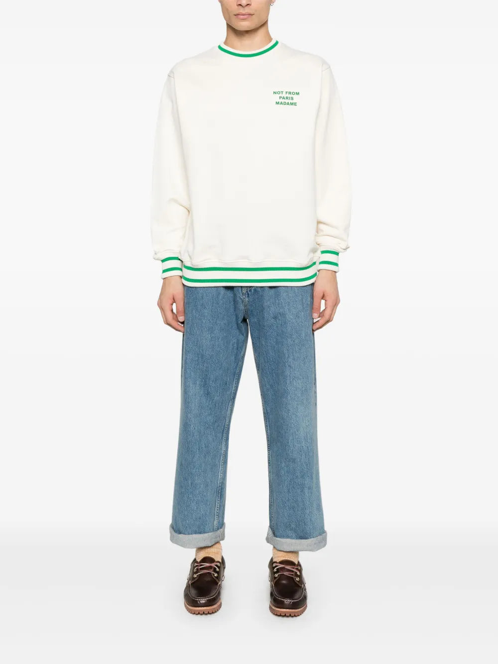 Knitwear Slogan Sweatshirt Drole De Monsieur White Homme