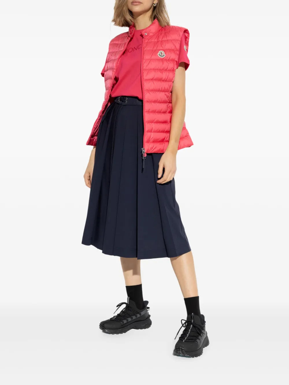 Jacken Igens ärmellose Daunenjacke Moncler Rosa Femme