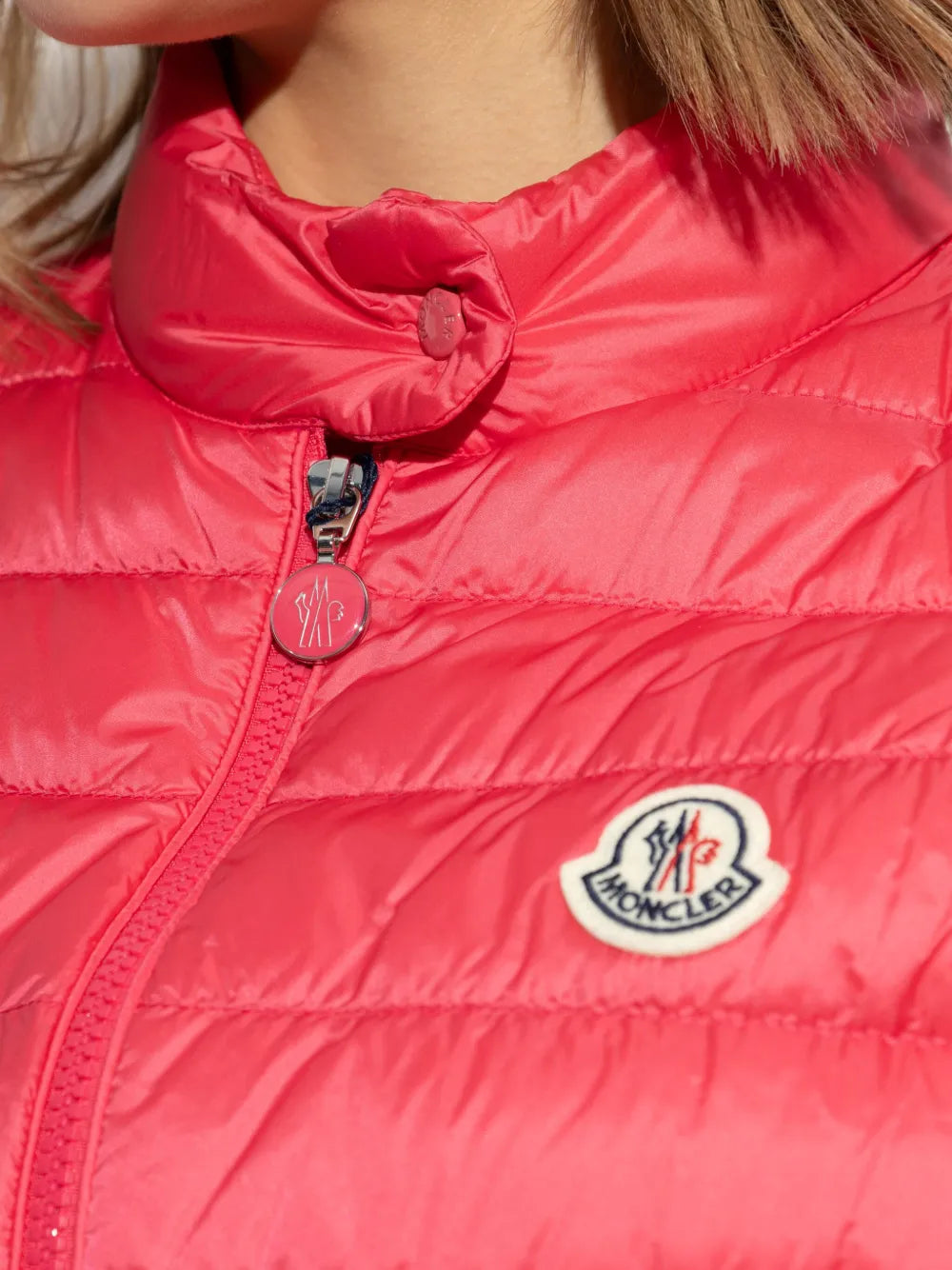 Jacken Igens ärmellose Daunenjacke Moncler Rosa Femme