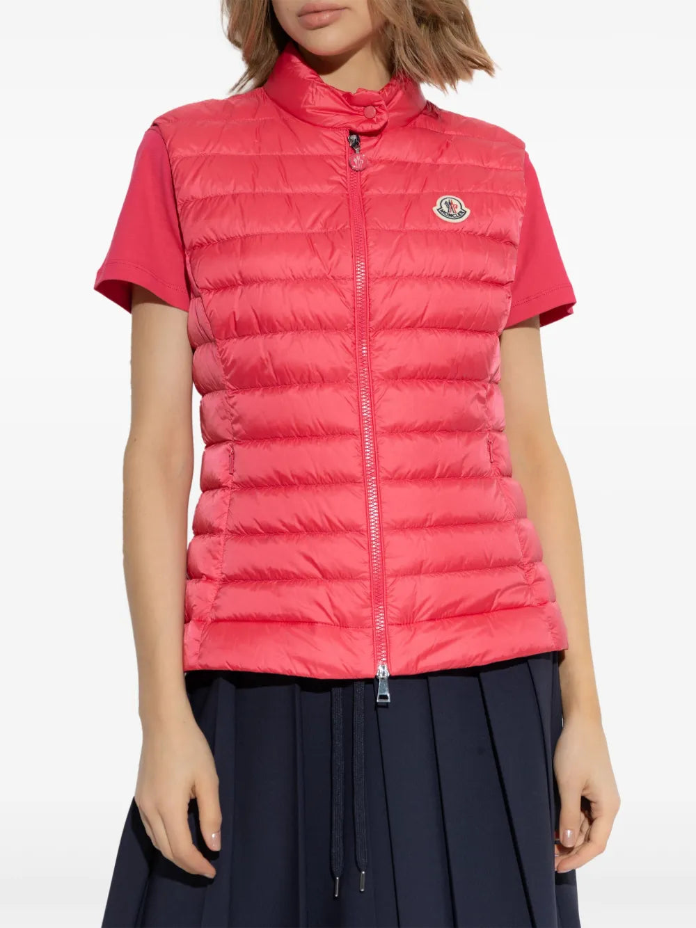 Jacken Igens ärmellose Daunenjacke Moncler Rosa Femme