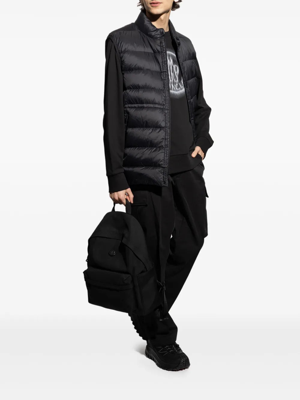 Jackets Plaret Sleeveless Puffer Moncler Black Homme