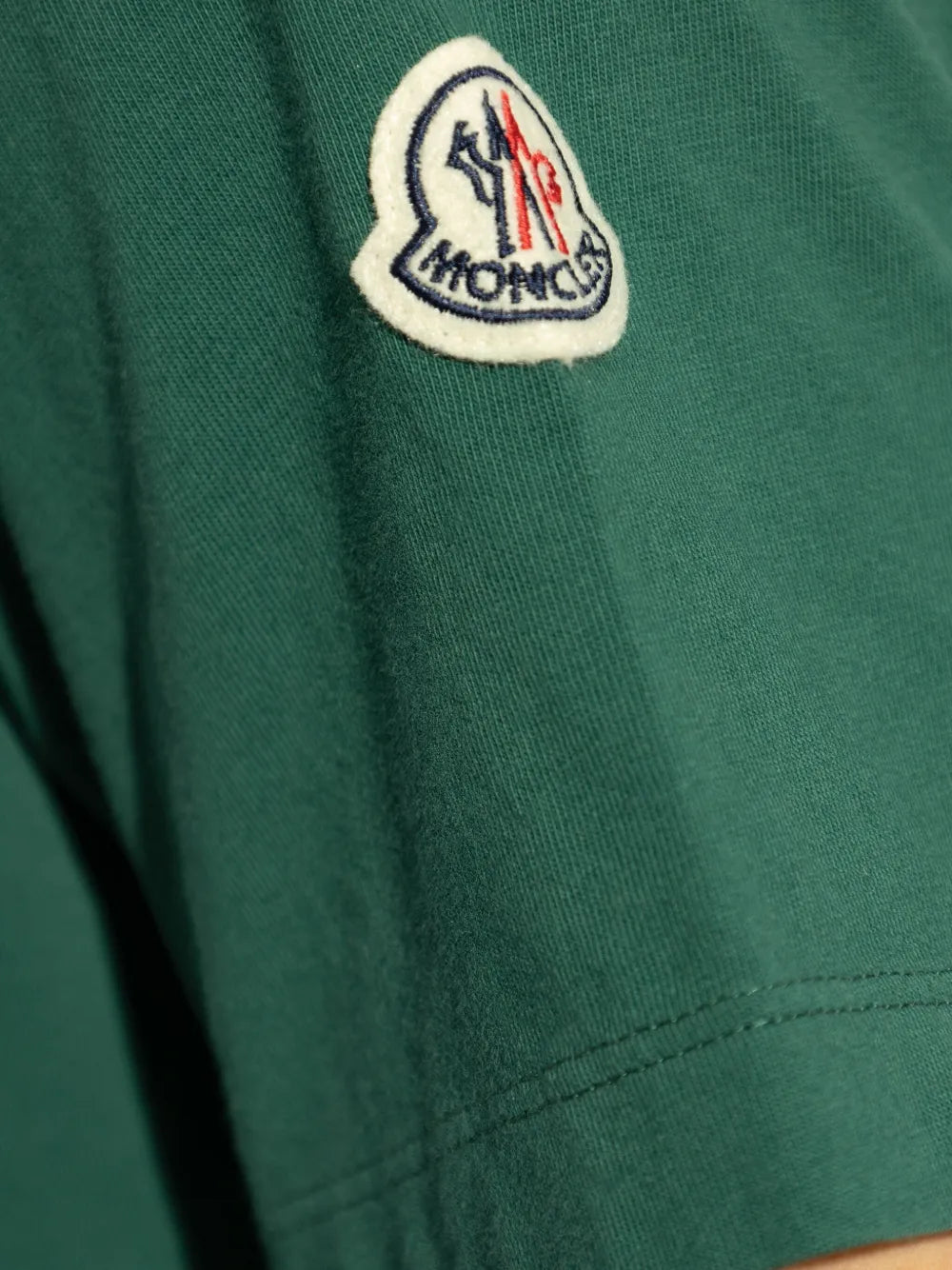 T-shirt T-Shirt con Logo Finitura Moncler Verde Homme