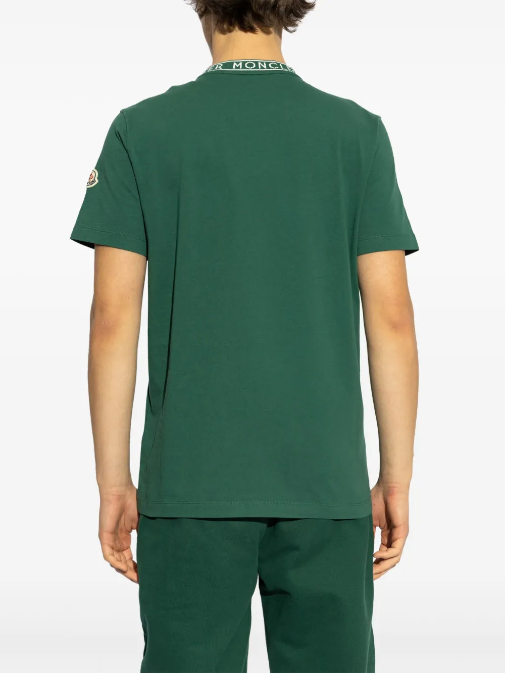 T-shirts Logo Finished T-Shirt Moncler Green Homme