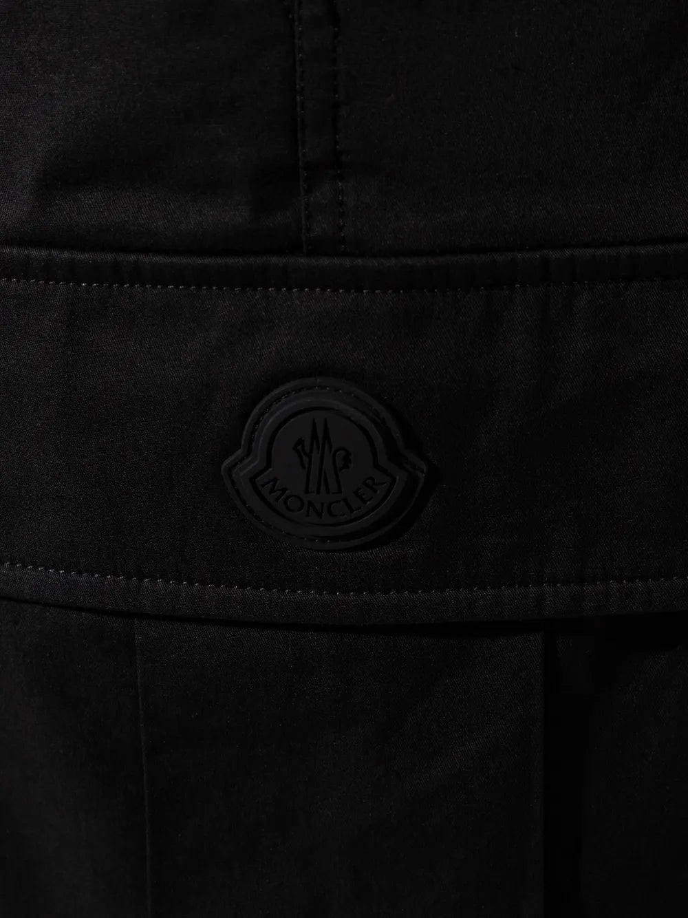 Calças Cargo Gabardine Moncler Preto Homme