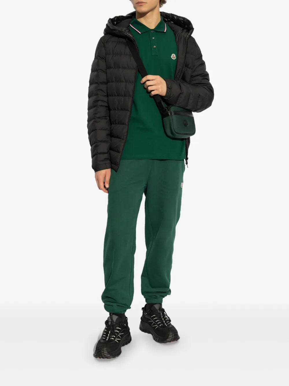 Polo shirts Logo Polo Moncler Green Homme