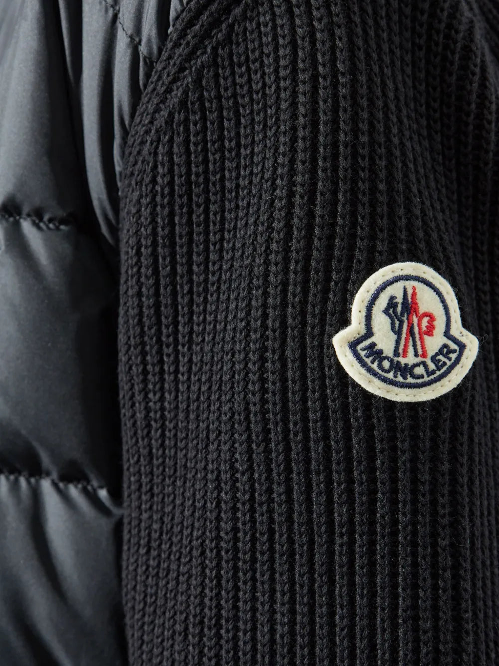 Vestes Veste bi-matière Moncler Noir Homme