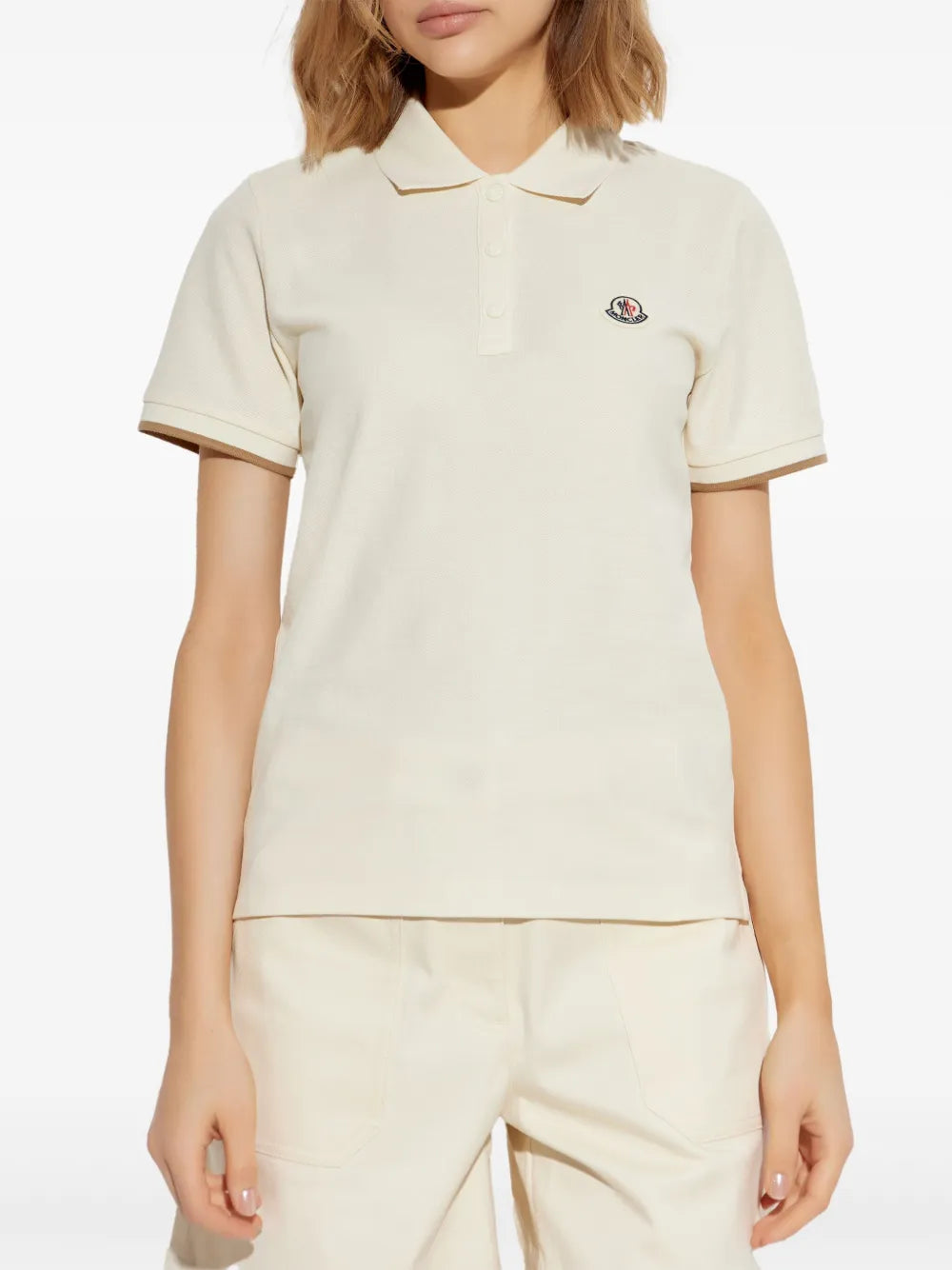 Polo shirts Logo Polo Moncler Beige Femme