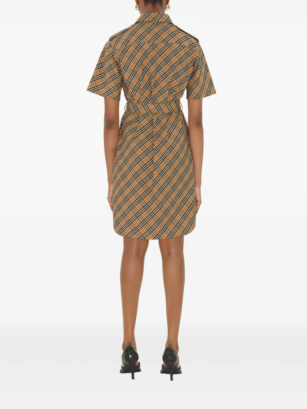 burberry shirt dress Women's Dresses - Natural offering a fitted silhouette that runs true to size Burberry Checkered Shirt Dress -