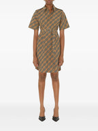 Abiti Abito Camicia a Quadri Burberry Beige Femme