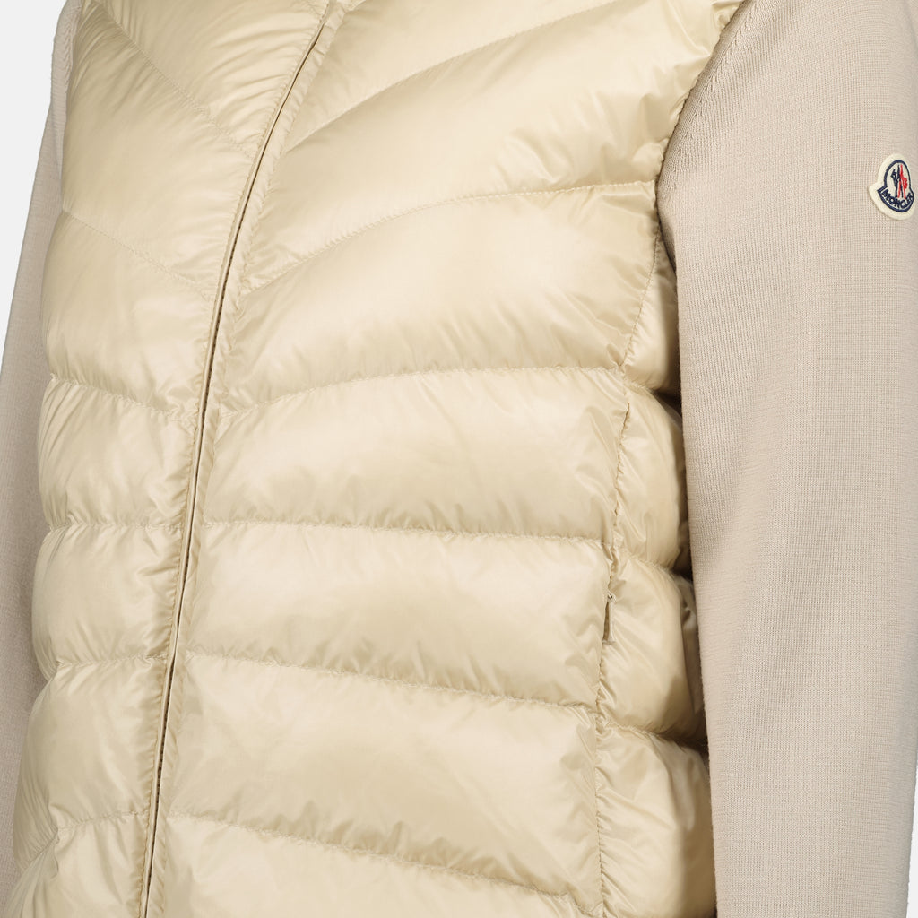 재킷 Veste bi-matière matelassé Moncler 베이지 Femme