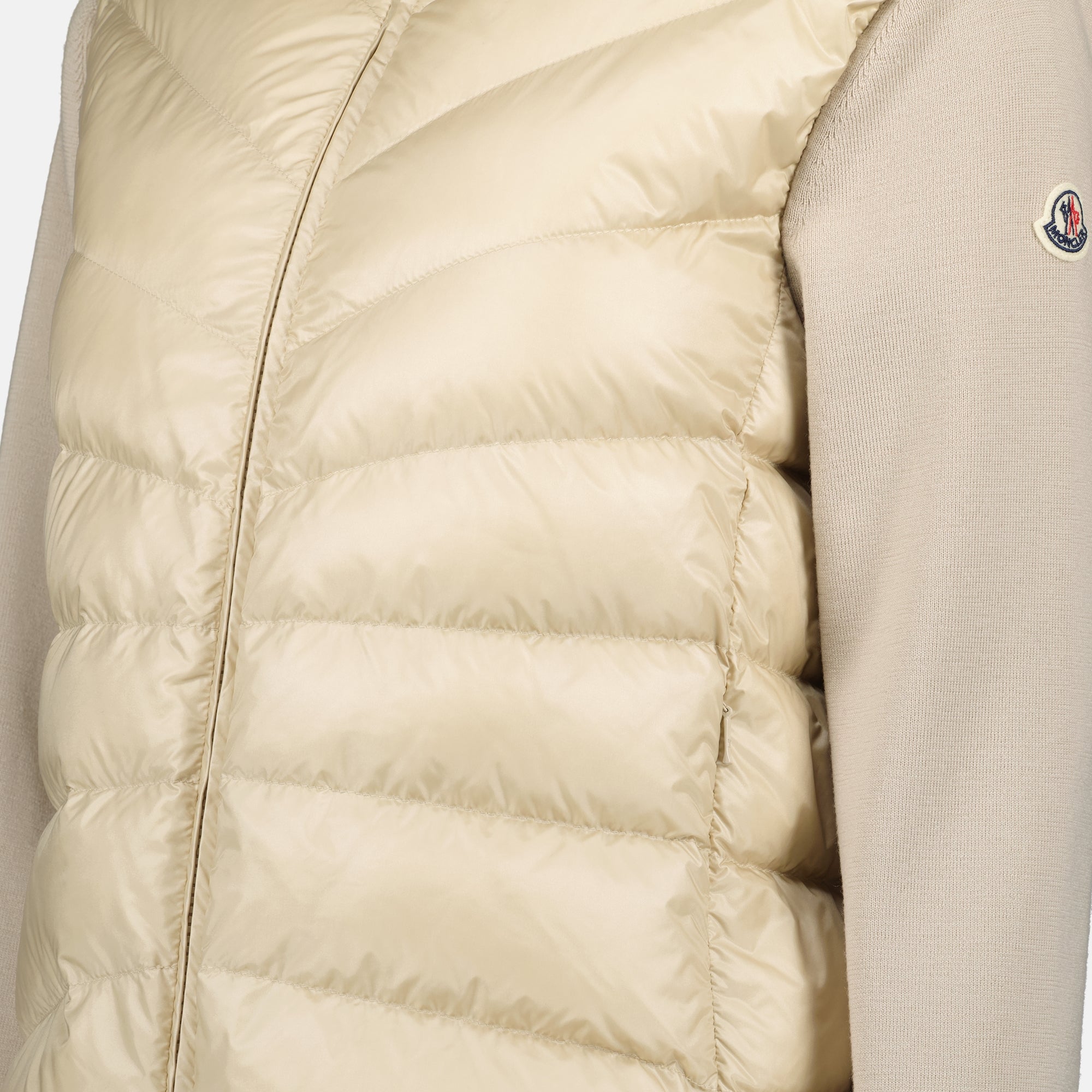 재킷 Veste bi-matière matelassé Moncler 베이지 Femme