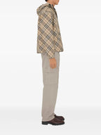 Jackets Cavalier Check Windbreaker Burberry Beige Homme