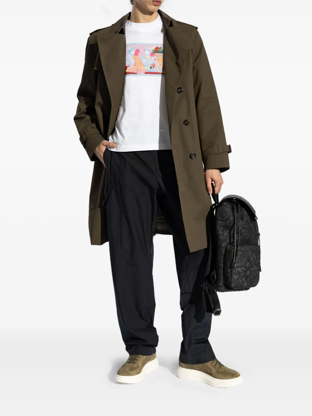 T-shirts T-shirt imprimé Versace Blanc Homme