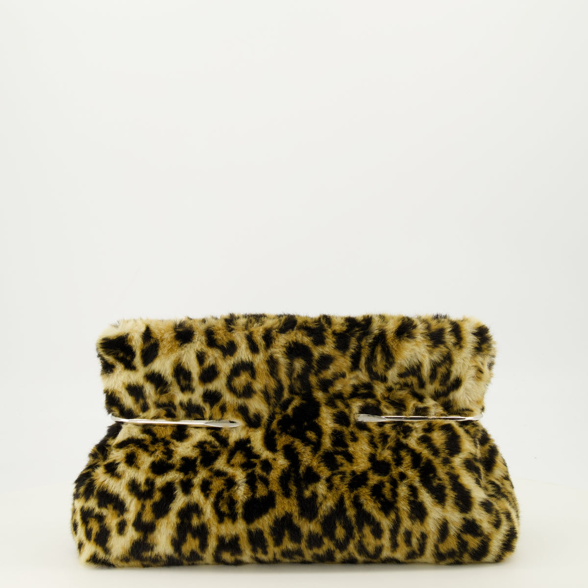 Pochettes Pochette Pinch Soft sherling léopard Givenchy Beige Femme