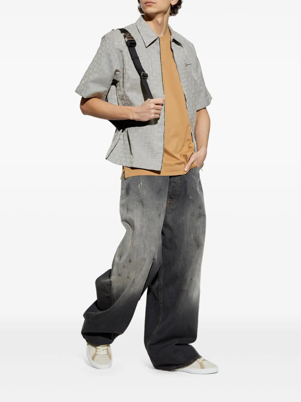 Chaquetas Chaqueta Camisa con Cierre Givenchy Gris Hombres