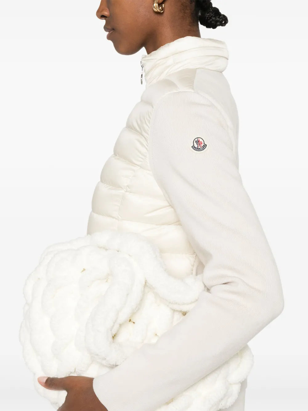 Giacche Giacca in Piuma Bi-Materia Moncler Bianco Femme