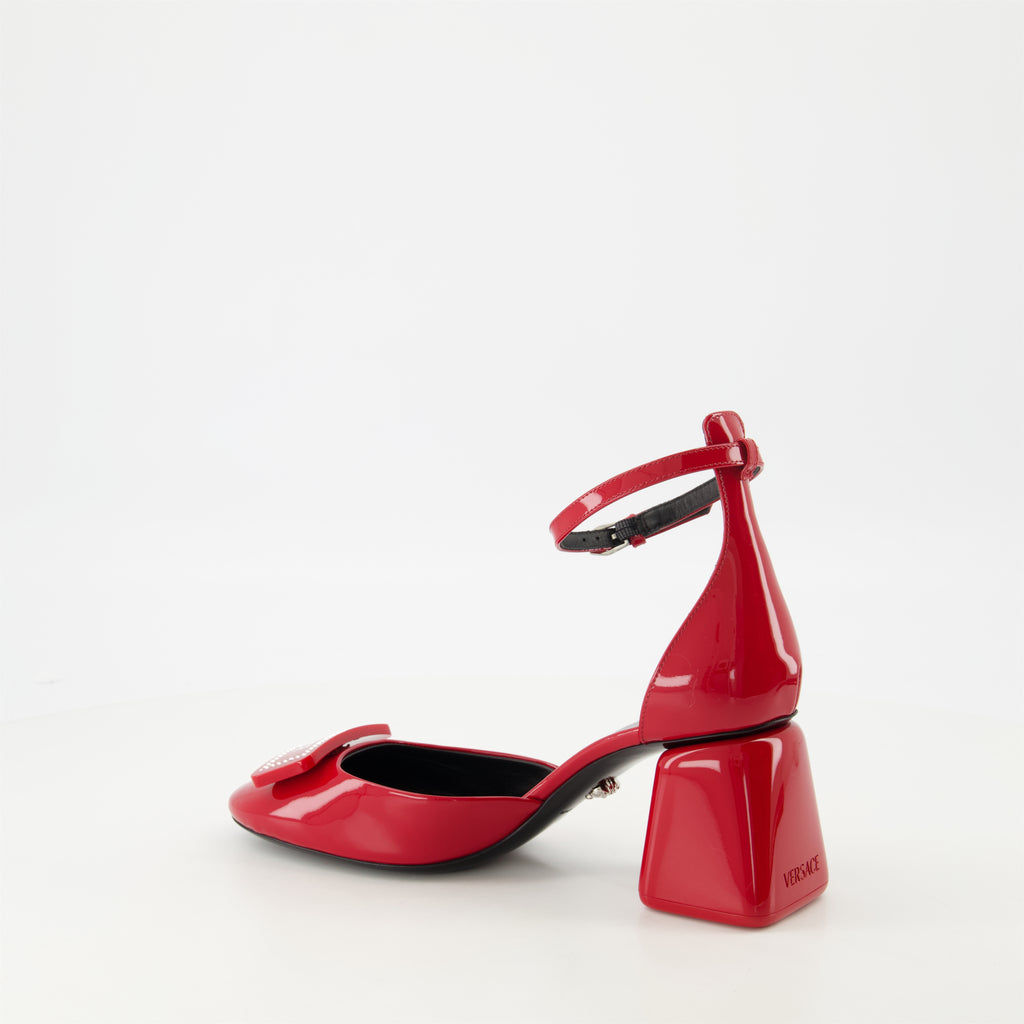 Heels Patent Leather Heels Versace Red Femme