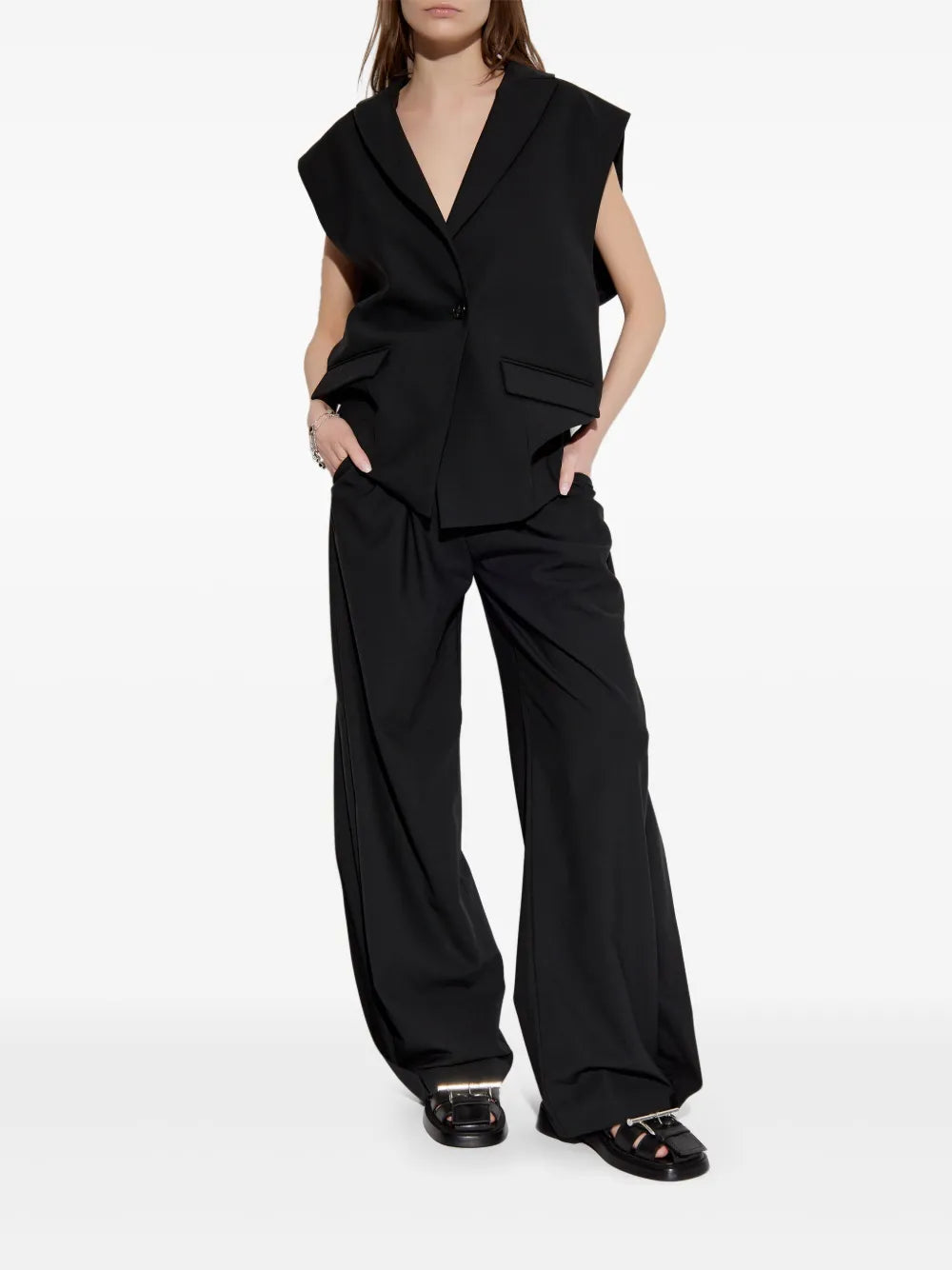 재킷 시네사 블랙 슬리플레스 블레이저 Iro 검은색 Femme