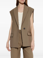 Jacken Cynesa Beiger Ärmelloser Blazer Iro Khaki Femme