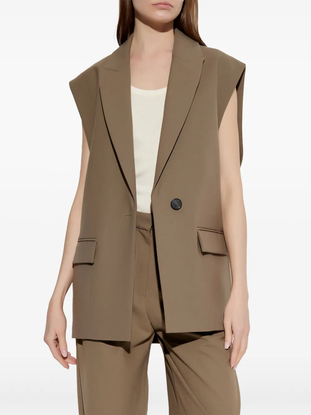 Jacken Cynesa Beiger Ärmelloser Blazer Iro Khaki Femme
