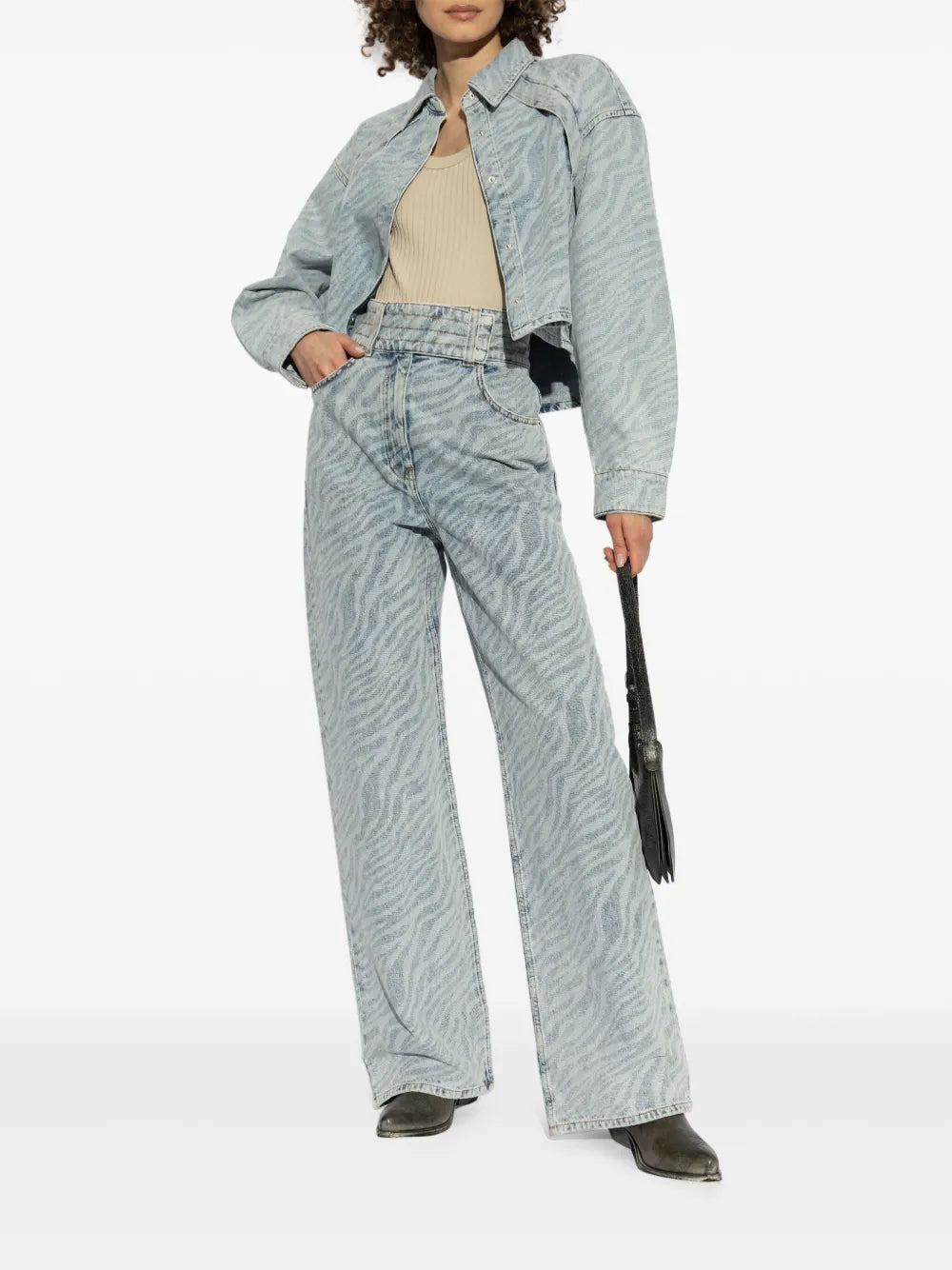 Pantalons Jean zébré Iro Bleu Femme